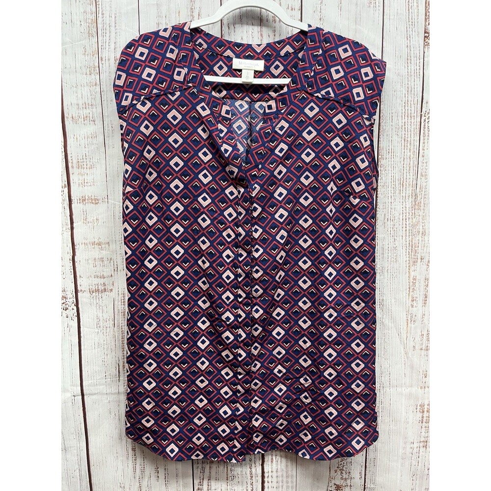Motherhood Maternity Sleeveless Top Blouse Size L V-Neck